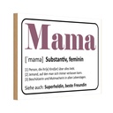Holzschild 20x30 cm Mama Superheldin beste Freundin Spruch Zitat