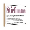Holzschild 20x30 cm Stiefmama Superheldin Freundin Familie Freunde