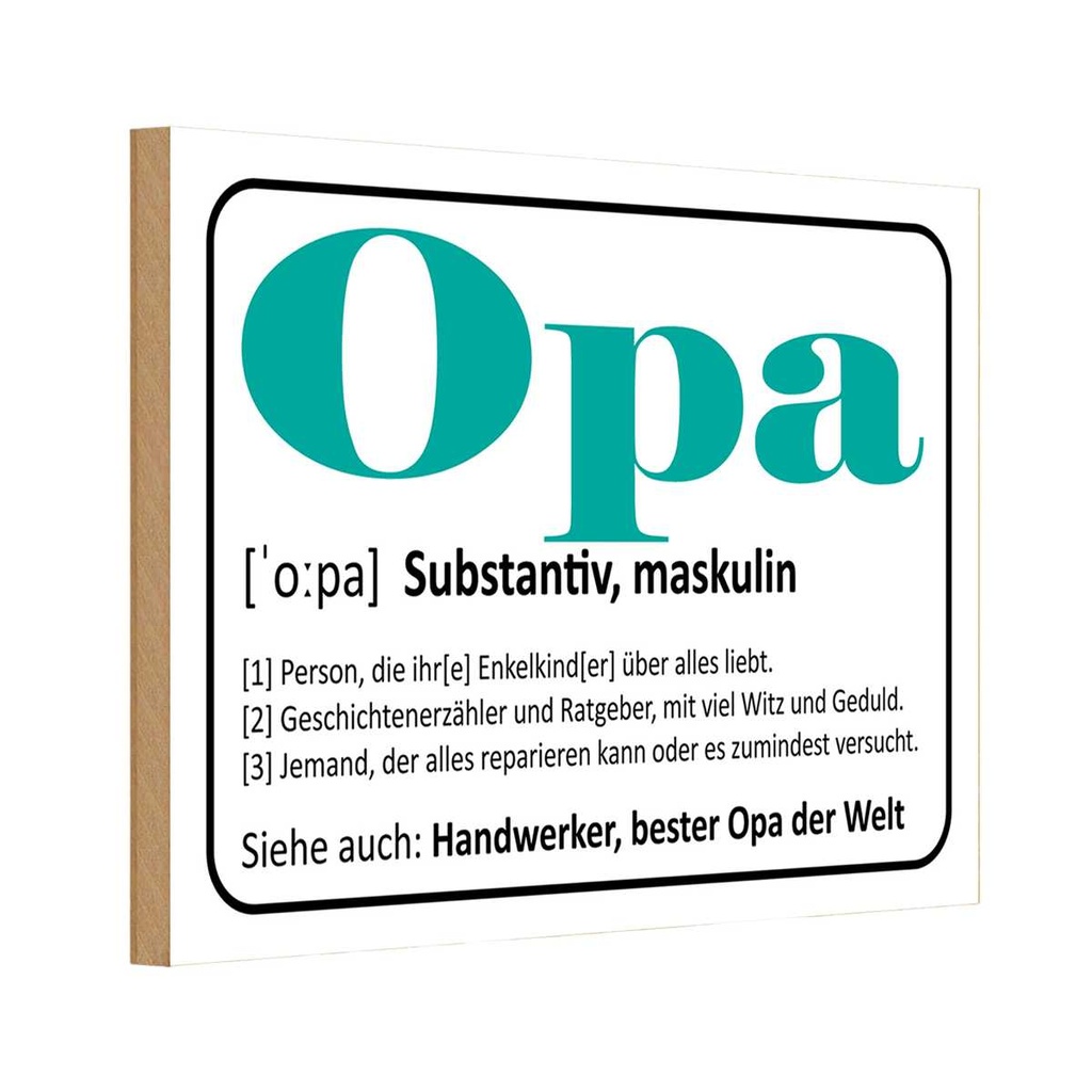 Holzschild 20x30 cm Opa Handwerker bester Welt Oma