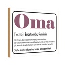 Holzschild 20x30 cm Oma Bäckerin beste Welt Opa