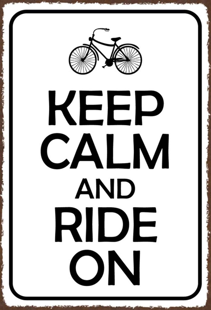 Holzschild 30x20 cm Keep Calm and Ride on
