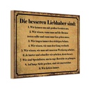 Holzschild 20x30 cm die besseren Liebhaber sind Dekoration
