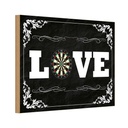 Holzschild 20x30 cm Love Darts Sport Hobby