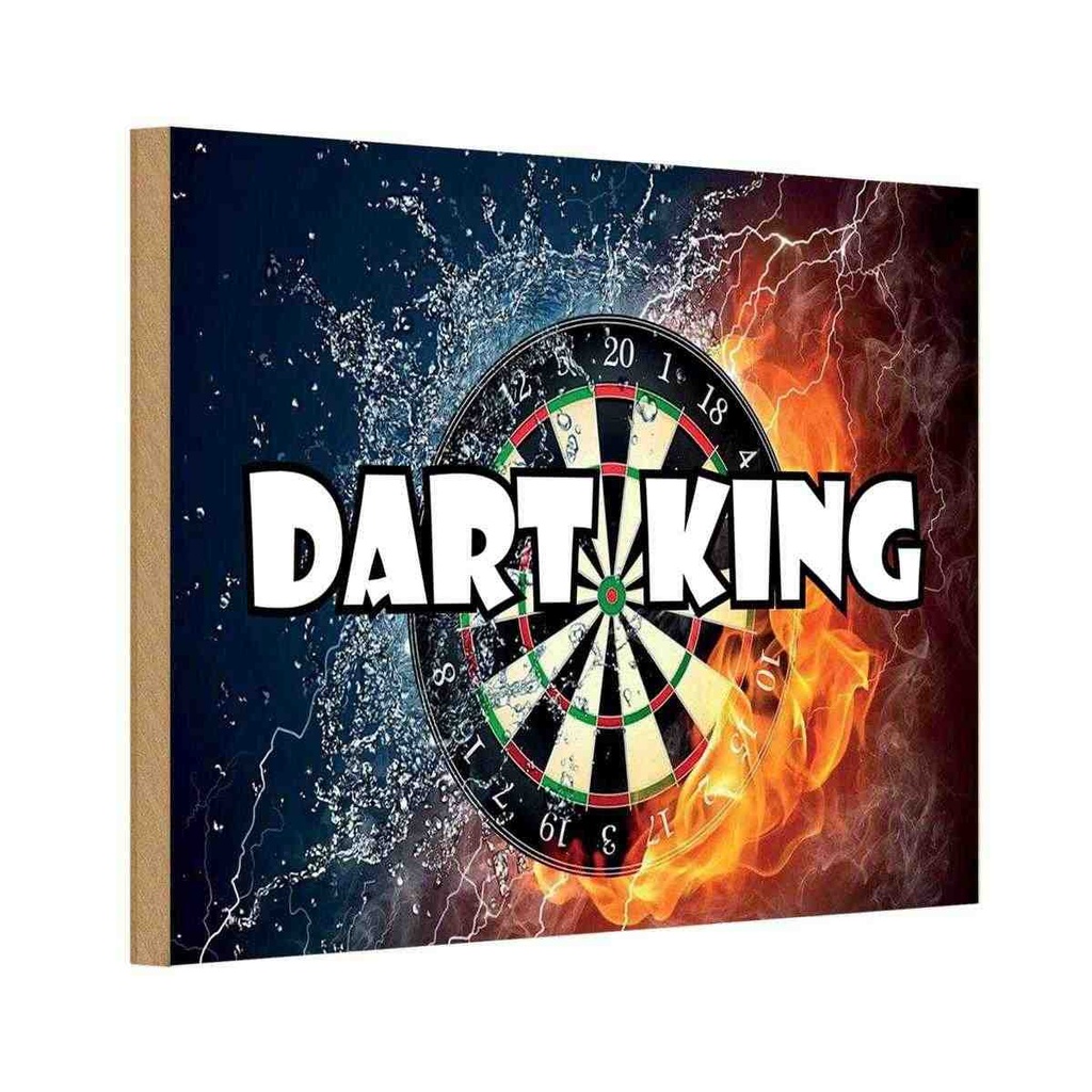 Holzschild 20x30 cm Darts Dart King Sport Hobby