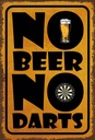 Holzschild 30x20 cm No Beer Darts Dekoration