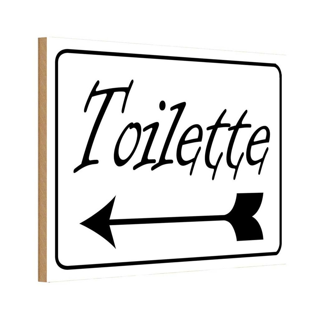 Holzschild 20x30 cm Toiletten Pfeil links Warnschild Hinweisschild