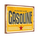 Holzschild 20x30 cm Premum Gasoline Tankstelle Benzin Warnschild Hinweisschild