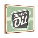 Holzschild 20x30 cm Motor oil Motoröl Auto Garage Werkstatt