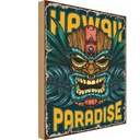 Holzschild 30x20 cm Hawaii Paradise Alkohol Essen Trinken