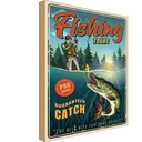 Holzschild 30x20 cm Angeln Fishing Tours Beruf Arbeit