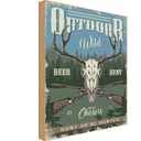 Holzschild 30x20 cm Jagd Outdoor wild deer hunt Dekoration
