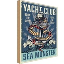 Holzschild 30x20 cm Yacht club see monster Geburtstag Feiern Party