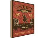Holzschild 30x20 cm Rock&Roll Concert live 9th july Warnschild Hinweisschild