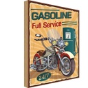 Holzschild 30x20 cm Gasoline fuli service 24/7 Warnschild Hinweisschild