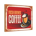 Holzschild 20x30 cm Kaffee fresh brewed Essen Trinken