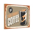 Holzschild 20x30 cm Kaffee Coffee takeaway Essen Trinken