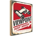 Holzschild 30x20 cm Viewpoint just ahead Adventure Dekoration