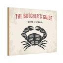 Holzschild 20x30 cm Krabben cuts of crub Fisch Dekoration