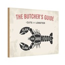 Holzschild 20x30 cm Lobster cuts of Tier Haustier