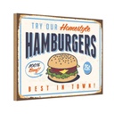Holzschild 20x30 cm hamburgers best in town Essen Trinken