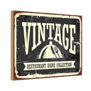 Holzschild 20x30 cm Vintage Restaurant Essen Trinken