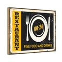 Holzschild 20x30 cm Restaurant Essen Fine Food Drinks Trinken