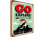 Holzschild 30x20 cm National Park go explore Outdoor Camping