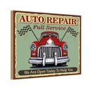 Holzschild 20x30 cm Auto repair full Service Garage Werkstatt