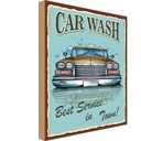 Holzschild 30x20 cm Car Wash best service in town Warnschild Hinweisschild
