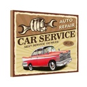 Holzschild 20x30 cm Car Service Auto repair 1972 Garage Werkstatt