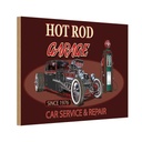 Holzschild 20x30 cm Auto hot rod Garage car service repair