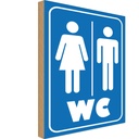 Holzschild 30x20 cm Piktogramm Toilette Warnschild Hinweisschild