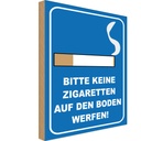 Holzschild 30x20 cm bitte keine Zigaretten Warnschild Hinweisschild