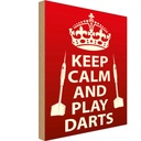 Holzschild 30x20 cm Keep Calm and play Darts