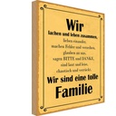 Holzschild 30x20 cm wir sind eine tolle Familie Dekoration