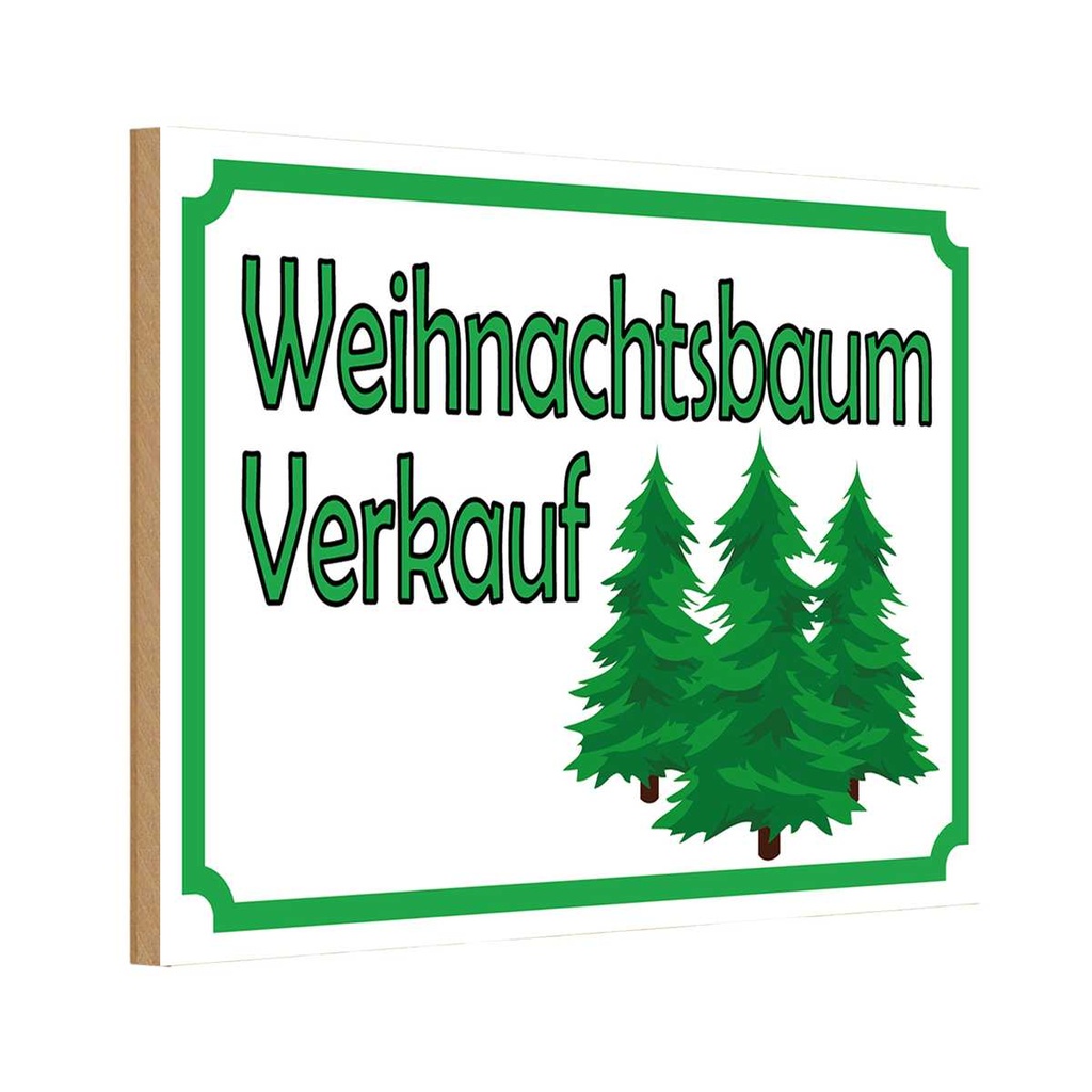 Holzschild 20x30 cm Weihnachtsbaum Verkauf Weihnachten