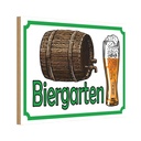 Holzschild 20x30 cm Biergarten Bier Brauerei Essen Trinken