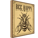 Holzschild 30x20 cm Bee happy Biene Honig Imkerei