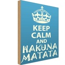 Holzschild 30x20 cm Keep Calm and Hakuna Matata