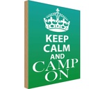 Holzschild 30x20 cm Keep Calm and camp on Camping