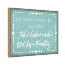 Holzschild 20x30 cm mache Diät noch 10€ bis Freitag Spruch Zitat