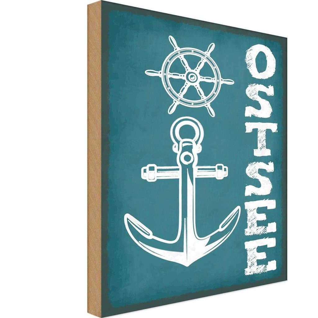 Holzschild 30x20 cm Ostsee Anker See Schiff Deutschland