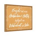Holzschild 20x30 cm Engel sind Gedanken Gottes Spruch Zitat