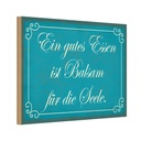 Holzschild 20x30 cm gutes Essen Balsam für die Seele Spruch Zitat