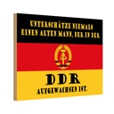 Holzschild 20x30 cm alter Mann DDR aufgewachsen Deutschland