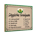 Holzschild 20x30 cm säggsisches Grundgesetz lustig Dekoration