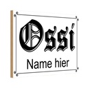 Holzschild 20x30 cm Ossi Name hier DDR Dekoration