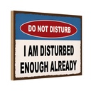 Holzschild 20x30 cm do not disturb a am disturbed Warnschild Hinweisschild