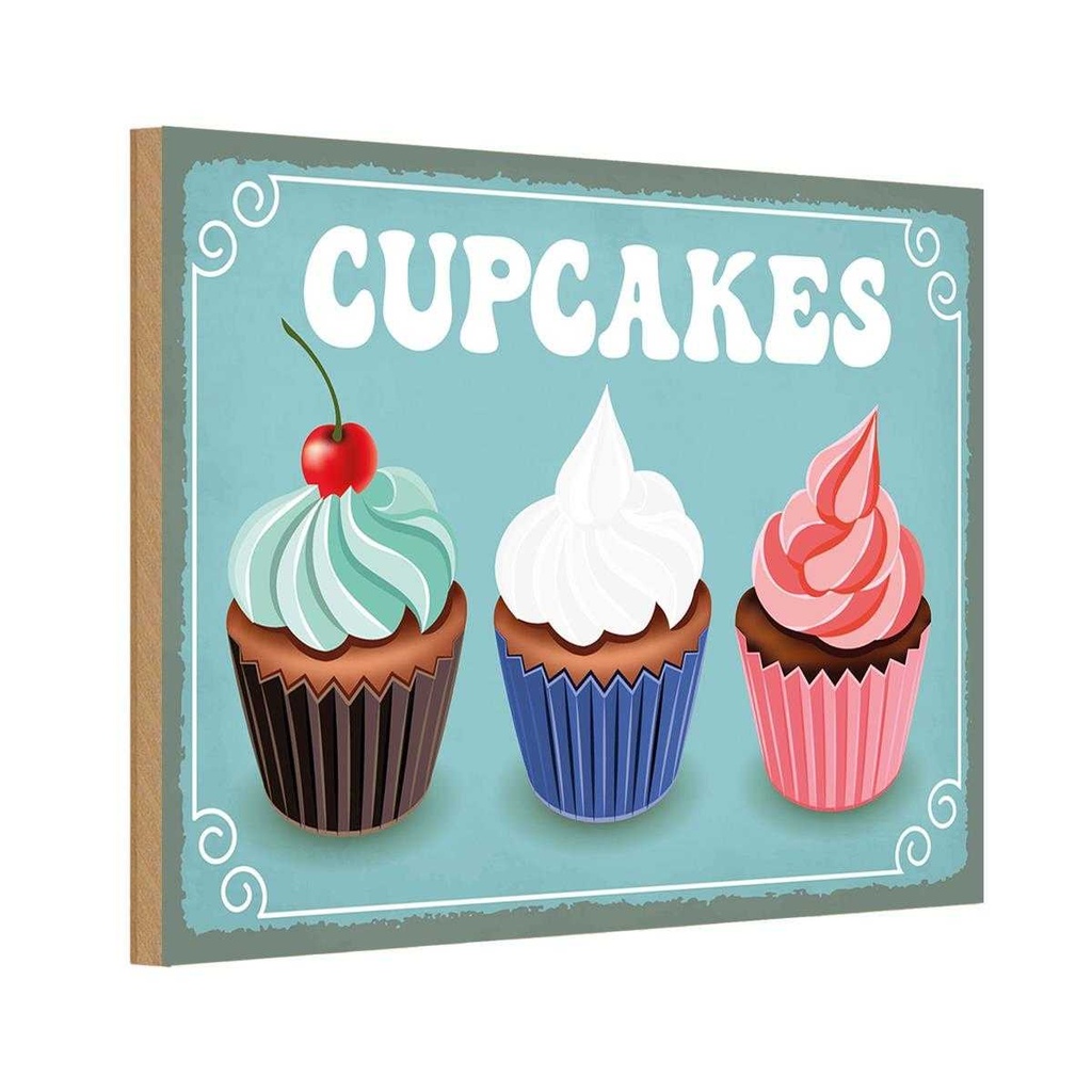 Holzschild 20x30 cm Cupcakes Geschenk