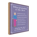 Holzschild 30x20 cm why Grandma is the best Oma Opa